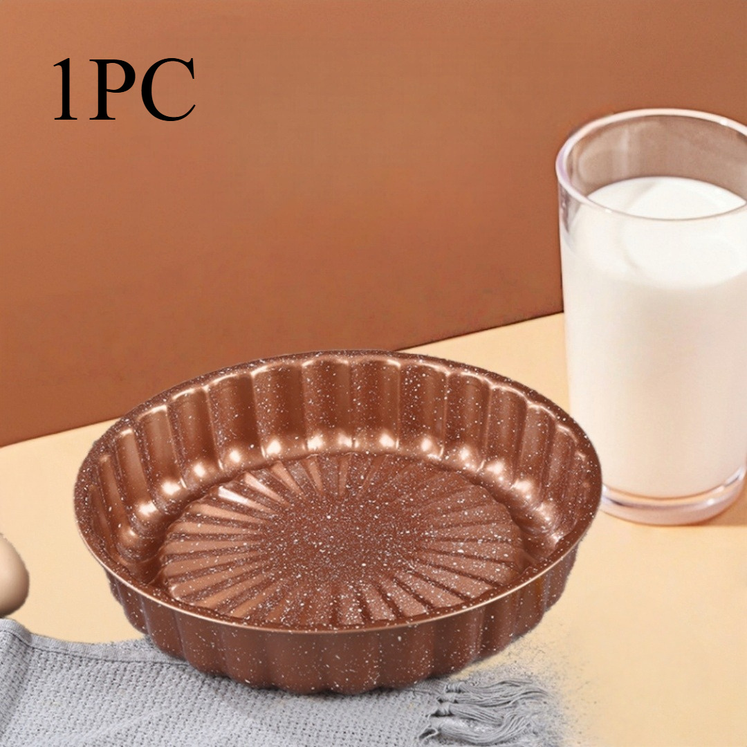 TEMU 1pc Diy Cake Mold Coated Cast Iron Sunflower Cake Pan, 24.13cm Round Oven Safe Baking Mold For Thanksgiving, Cake Baking Pan
