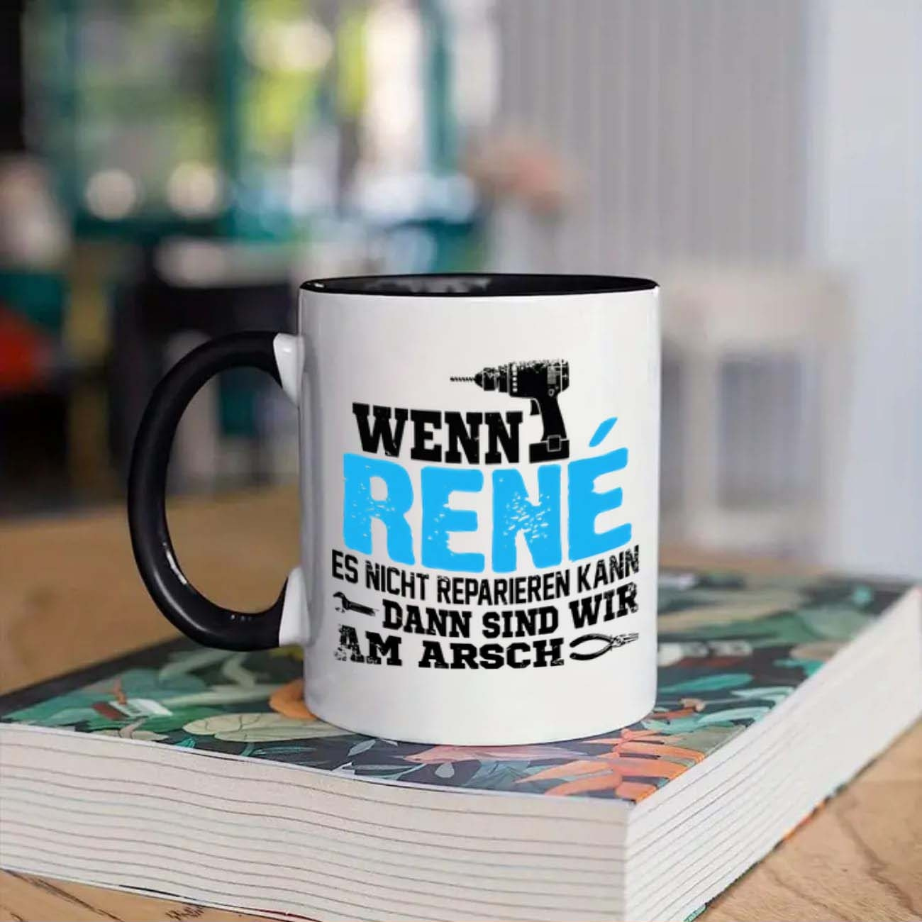 Single Piece, 11 Ounces, Drill And Wrench Themed Coffee Mug, Ceramic Cups For Beverages, Suitable For , Perfect For Birthday And Holiday Presents