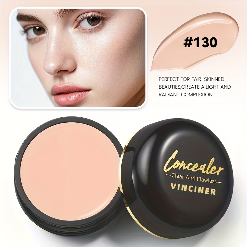 Waterproof Full Coverage Concealer - Suitable for All Skin Tones with a Matte End, Conceals And Dark Spots, Long-Lasting, Plant-Based Formula, Multi-Color, Compact Size, Perfect for On-The-Go Makeup