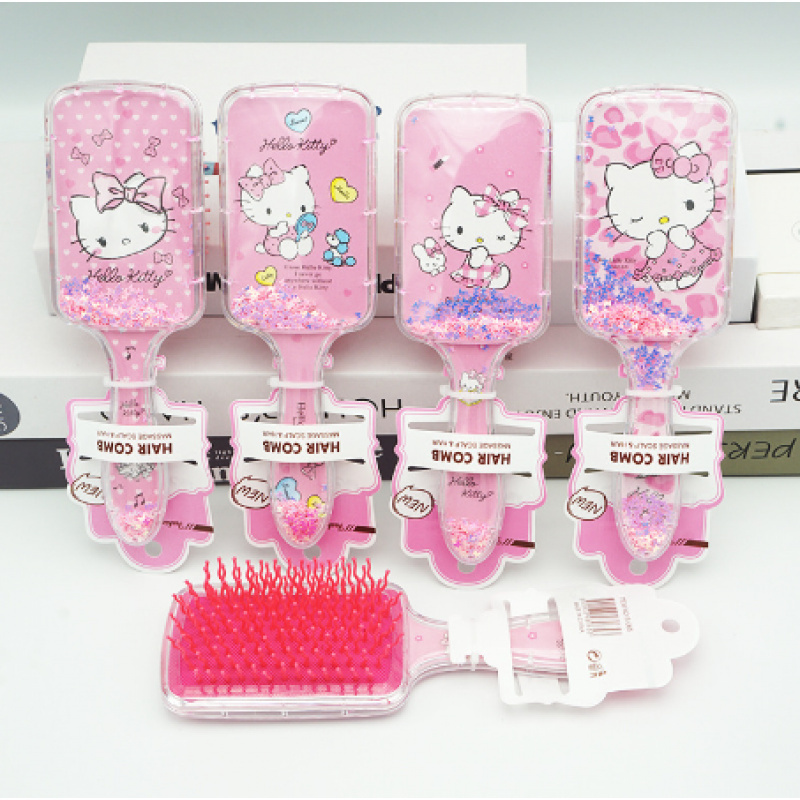 

Sanrio Hello Kitty Shining Hairbrush For All Hair Types, Rubber Bristles With Abs Handle - Perfect Gift For Girls, Hair Brushes, Hair Style, Hairbrush