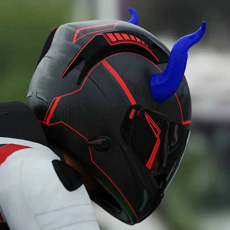 devil horns for motorcycle helmets Small Red - Helmet Accessory these unique horns will make your helmet special and stand out Helmet Flair MagNeatOhz Small Black