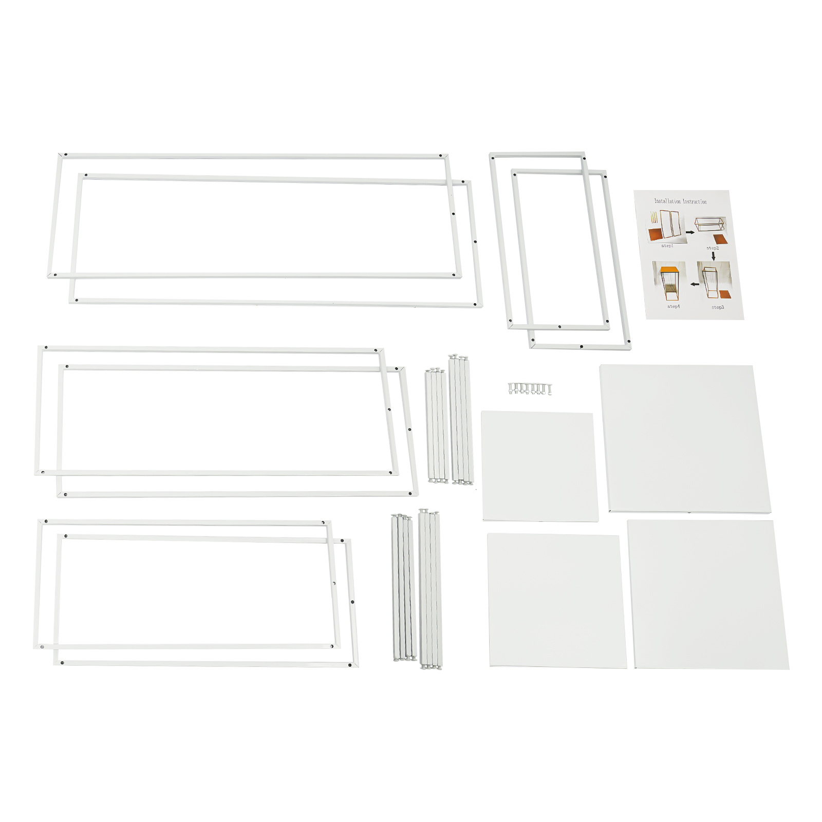TEMU Set da 4 pezzi di espositori per fiori a , supporto decorativo per in tubo d'acciaio con verniciatura a , scaffale stabile e smontabile per di