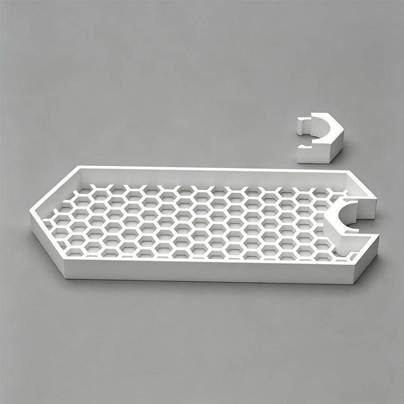 TEMU 1pc 3d Printing Punch-free Bathroom Shelf, Draining And Breathable, Water-free Storage Basket, Farewell Bathroom Clutter! The Shower Rod Turns