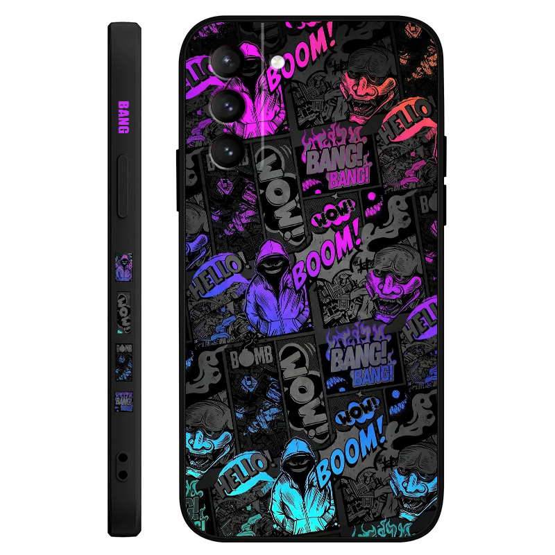TEMU Funda para teléfono - Funda Comic Chaos para Redmi 15, cubierta anticaídas, carcasa blanda