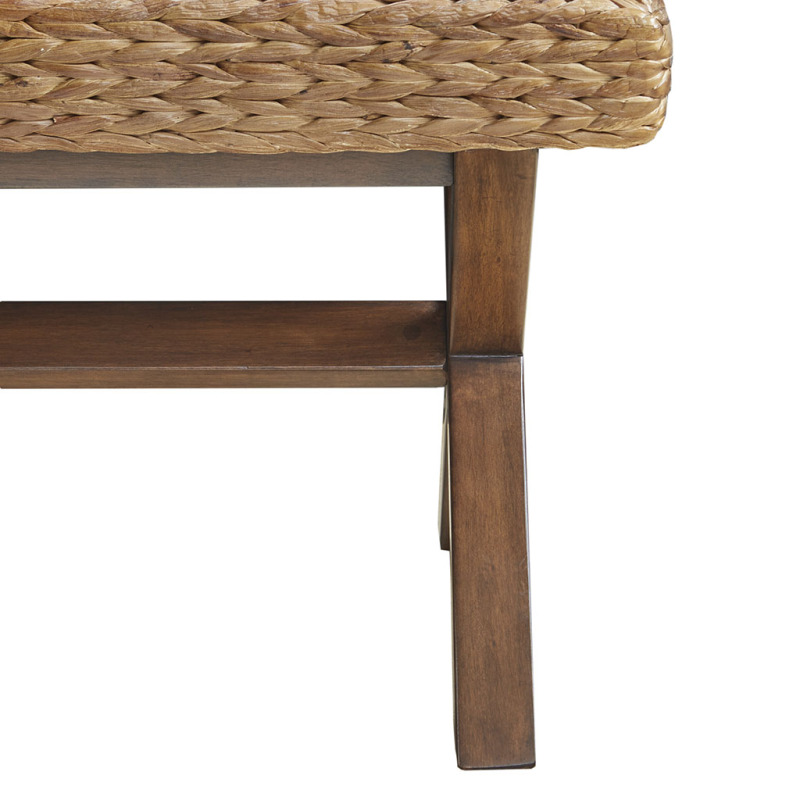Lightweight and Durable Outdoor Bench for Patio or Garden - Rustic Brown - Easy Assembly Weather-Resistant Design 60-Inch Length, Easy to Assemble