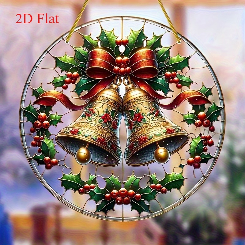 2d Flat Acrylic Print, 1 Stylish Christmas Bell Ornament – Perfect For And Garden Decor, Ideal Gift During Thanksgiving Or Birthday Parties. Halloween & 2-d Seasonable Décor