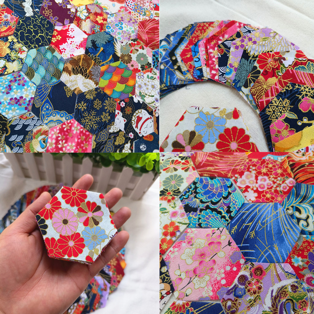 

A Pre-cut Hexagonal Fabric Piece With A Side Length Of 4cm In A , Crafting, Super Beautiful Material.