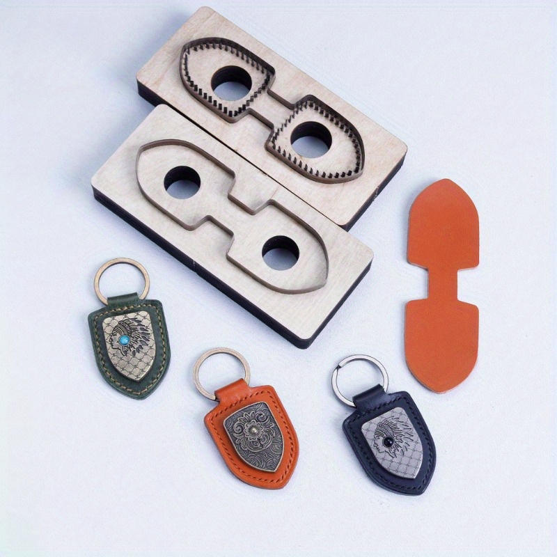 

Stainless Steel Diy Keychain Pendant Die Set, Punch Tool Kit, Sharp And With Leather Slicing Mold For Crafting