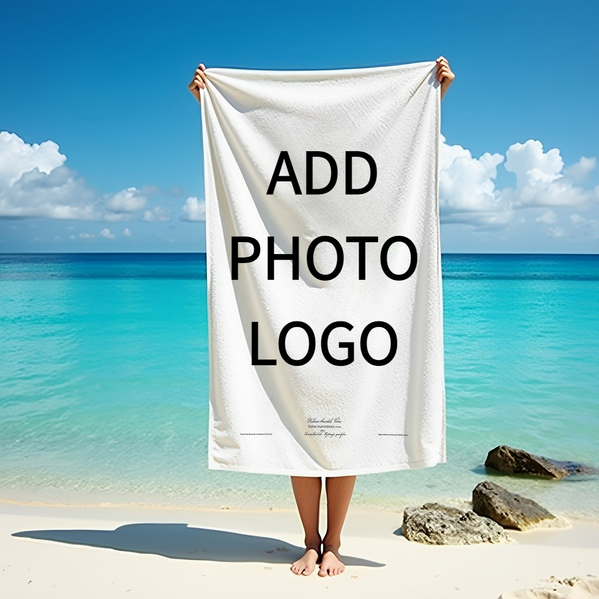 TEMU Personalized Custom Photo Beach Towel - Quick-dry Bath Towel/pool Towel, Add Your Own Picture/logo, Soft Microfiber Suitable For Spa, Travel,