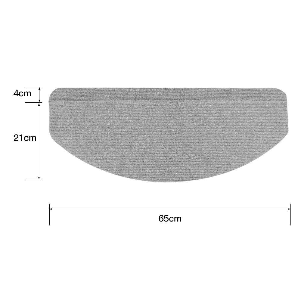 Image of 15-pack Gray Non-slip Self-adhesive Stair Treads, 65x21x4cm, Safety Stair Mats For Home And Office Use