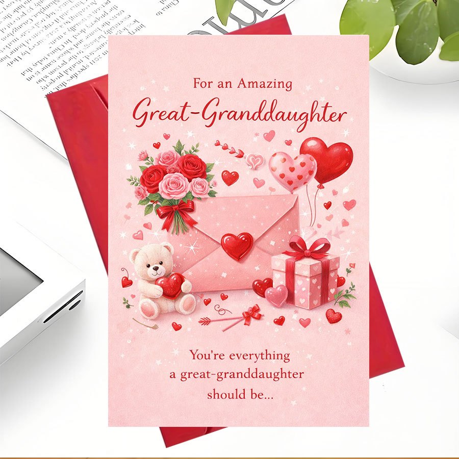 TEMU A Single Greeting Card For A Wonderful Great Granddaughter, An Ideal Present From Grandparents To Love And Gratitude On Birthdays, , To Brighten