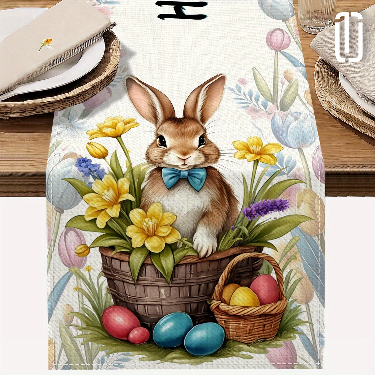 

1pc Easter Table - 72 Knitted Table Decor Pattern For Universal , And Decoration, 100%