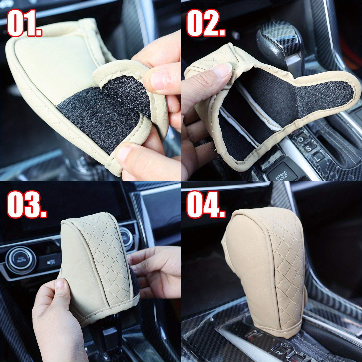 Car Gear Shift Knob Cover Gear Shift Grip Handle Protector For Honda