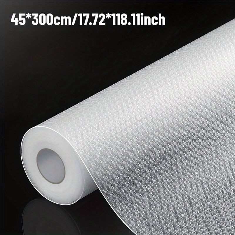 TEMU 1 Roll Non-slip Waterproof Drawer Liner- Eva Shelf And Drawer Mat For Kitchen, Bathroom, Table, Refrigerator- Washable, Oil And Stain Resistant,