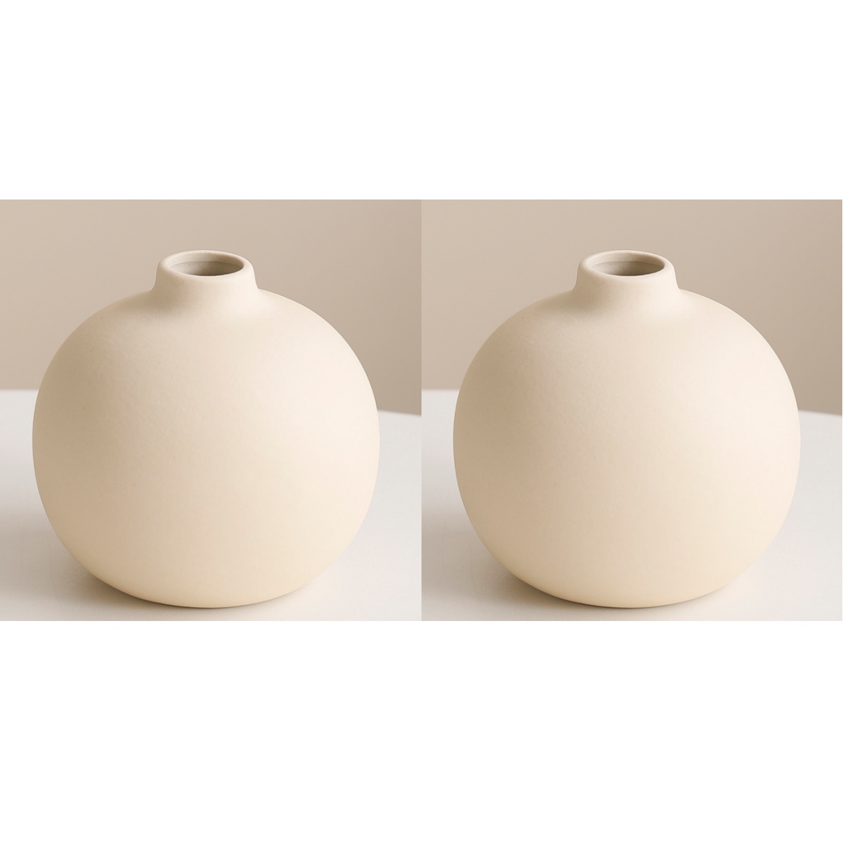 Image of 1pc/2pcs Small Round Ball Ceramic Vase, Living Room Desktop Decoration Round Vase, Room Decoration, Home Decoration, Living Room Decoration, Day And Other Holidays Gifts For Lovers,