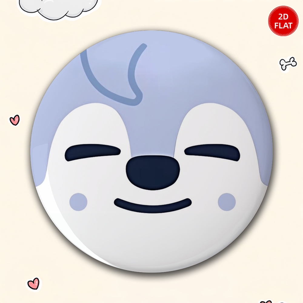 TEMU 2d Flat - 2026 New Style Classic Trendy 1pc Men's Casual Round Brooch, Anime Cartoon Badge, Fashionable Exquisite Accessory, Unisex Pin, Ideal