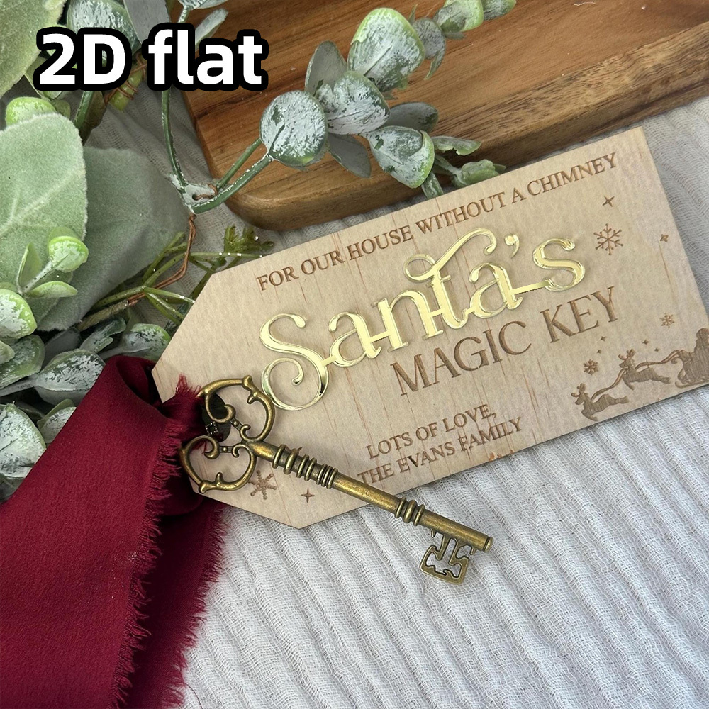 TEMU Personalised , Customized Family Name Tag, Christmas Eve Keepsake, Unique Santa Door Hanger, Holiday Accessory For Fireplace Decor, Magical