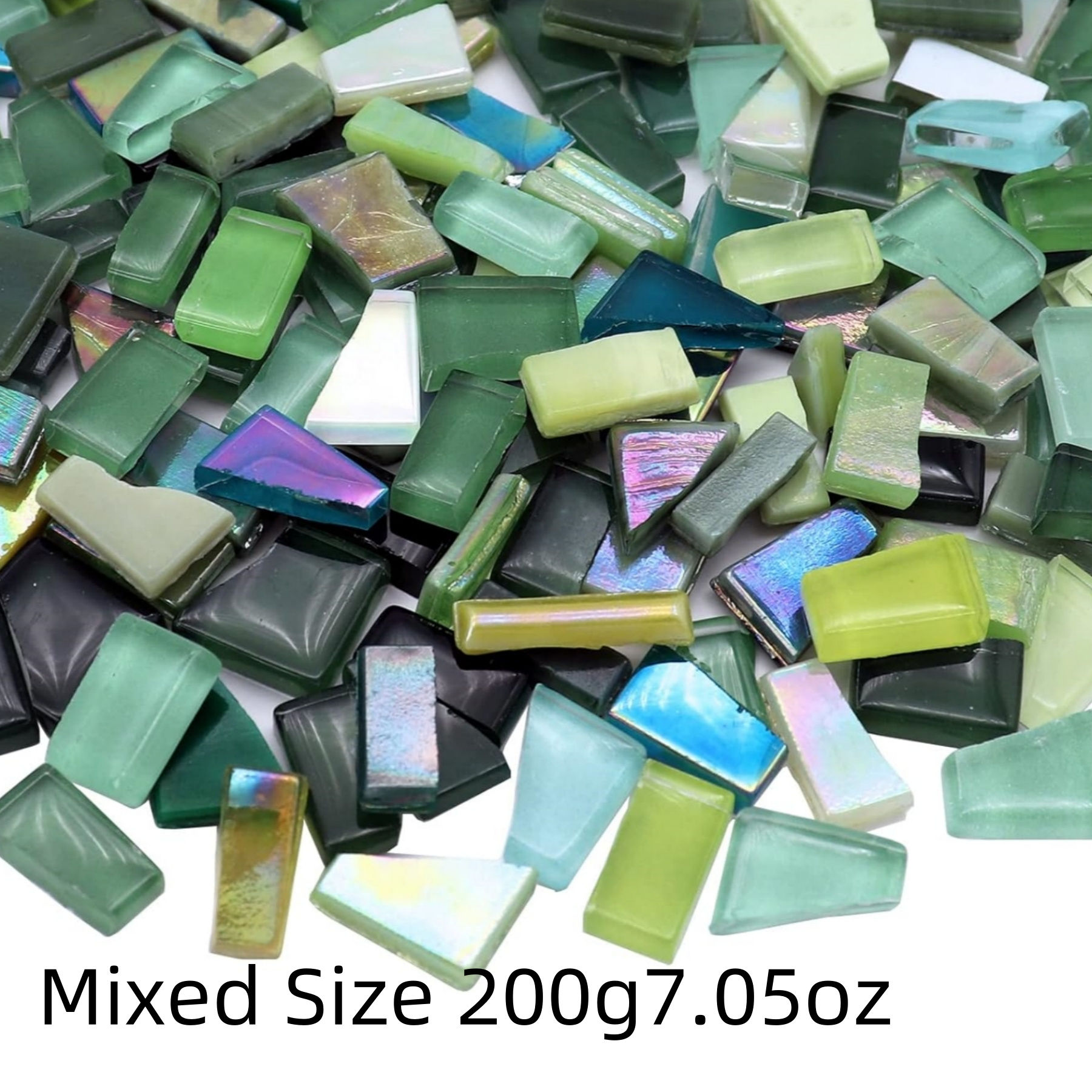 Image of 200g/7.05oz/ Mixed Irregular Glass Mosaic Tiles For Art Crafts, Mosaic Making Supplies, Craft Materials, Handmade Materials, Diy Handmade Materials