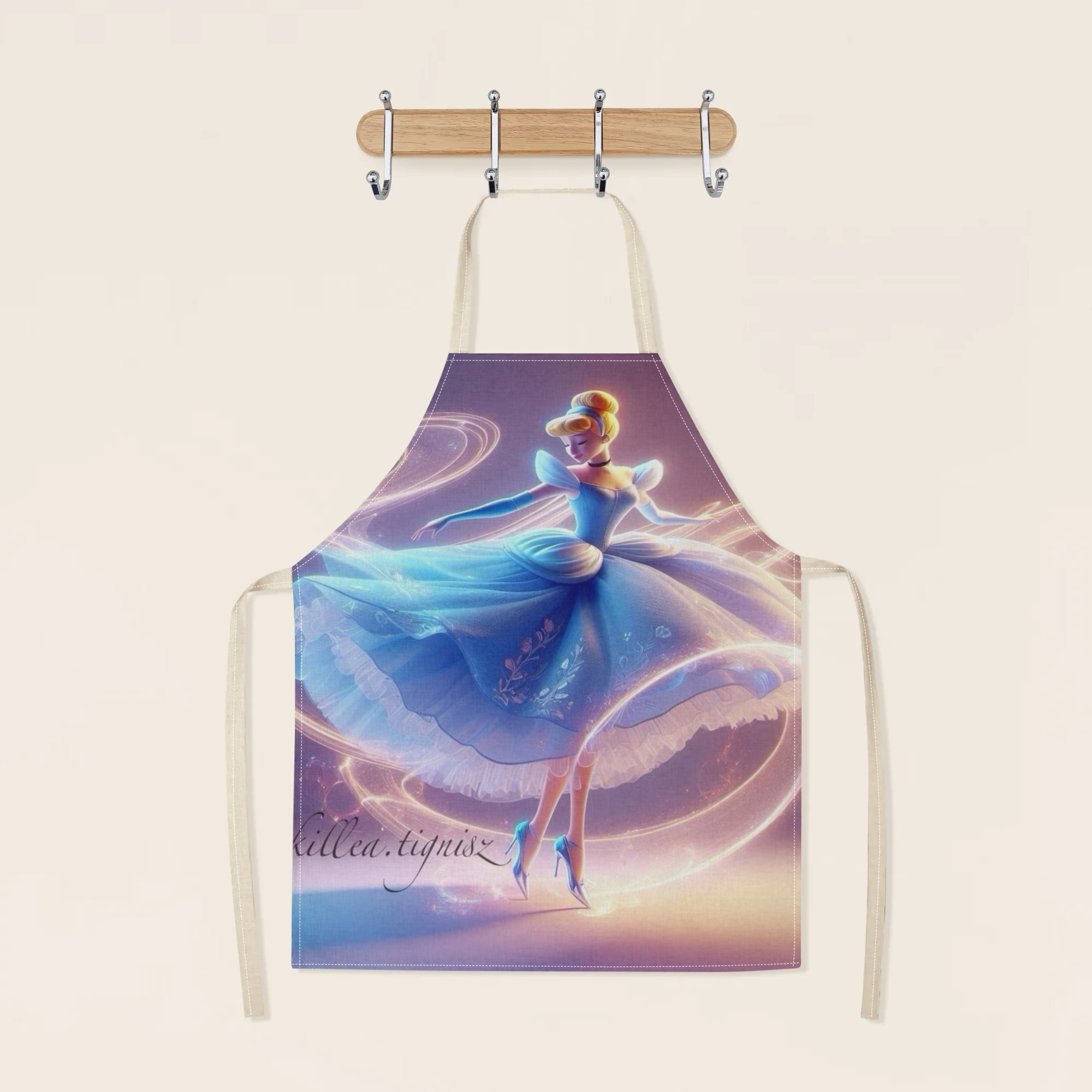 disney   cartoon waterproof apron -   dress &  ,   polyester, ideal for hotels, supermarkets, restaurants, fruit shops, milk tea stands, and home use details 2