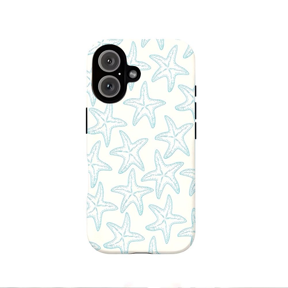 TEMU Phone Case: 1pc Sea Star Pattern, -one Film Case-tough, Dual Layered Case For Durable, , For Iphone 17, 16, 15, 14, 13, 12, 11, 8, 7, X, Xs, Xr,