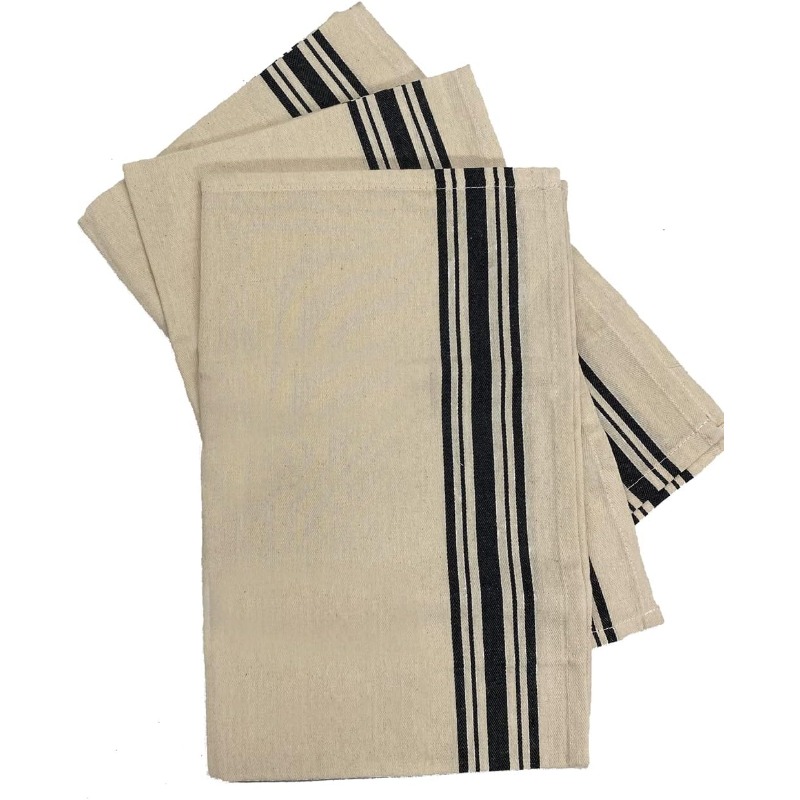 TEMU 3pcs 18×26 Inch Black Striped Dish Towels, Kitchen Towels, And Dishcloths, Dish Drying, Contemporary Towels, Striped Design, Highquality Cloth,