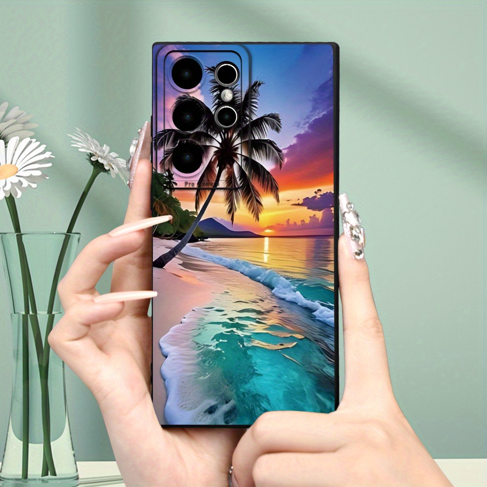 TEMU Creative And Beautiful Beach Pattern Phone Case With A Trendy , Popular Men And Women, Designed For And Galaxy