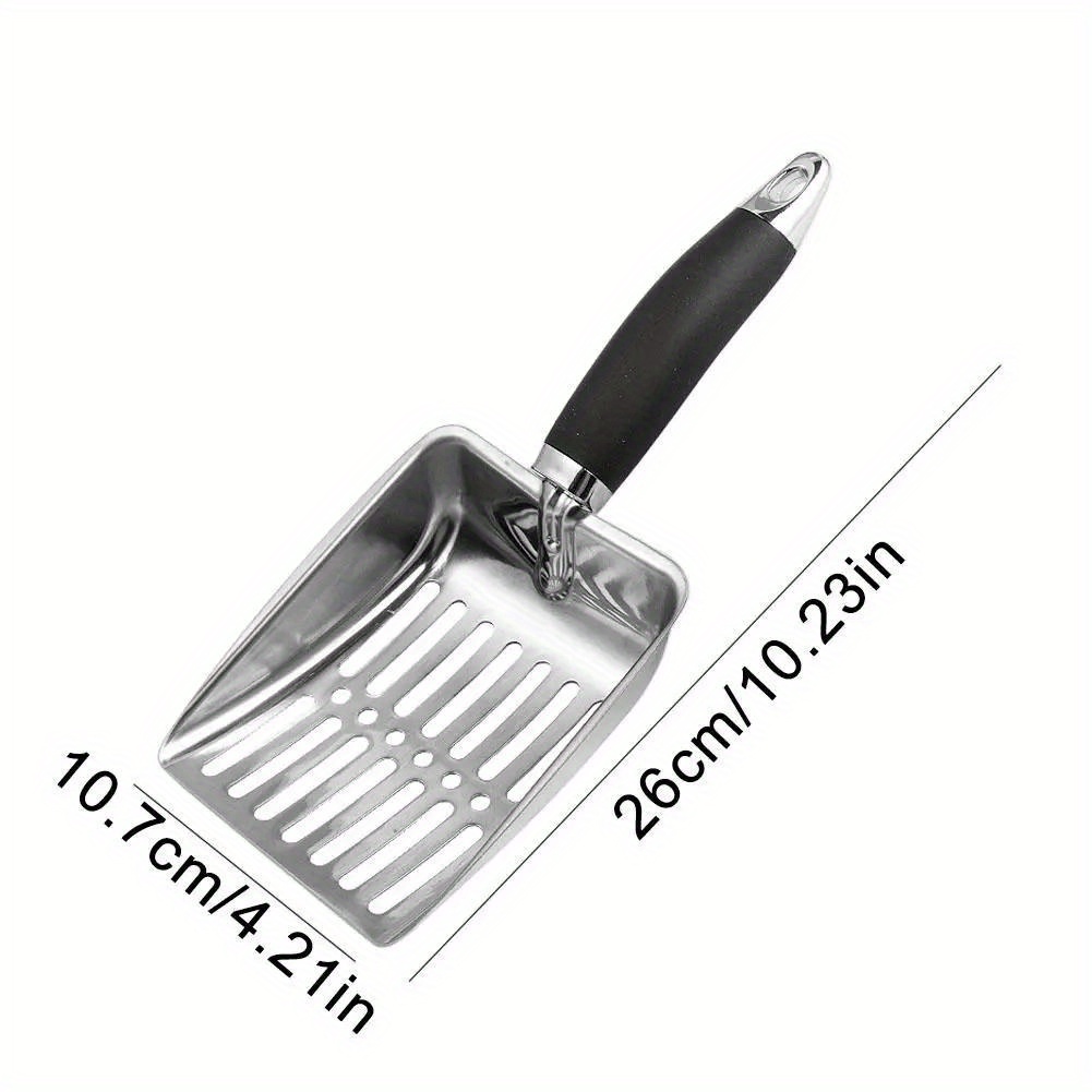 1pc stainless steel cat   with long handle   sand leakage design ideal for cat litter cleaning pet waste removal tool Product details 14