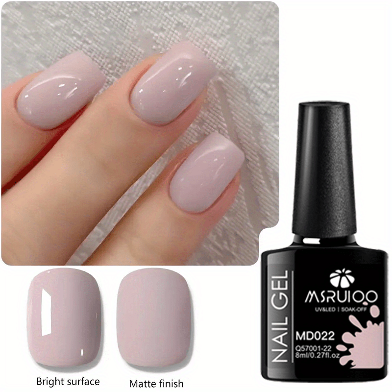 Image of 1pc Msruioo 0.27oz New Summer And Autumn Series Nail Polish, Semi-permanent Gloss, High , Durable And Gentle, Requires Light, Suitable For Nail Salon Art Nail Design, Ideal Gift For Women