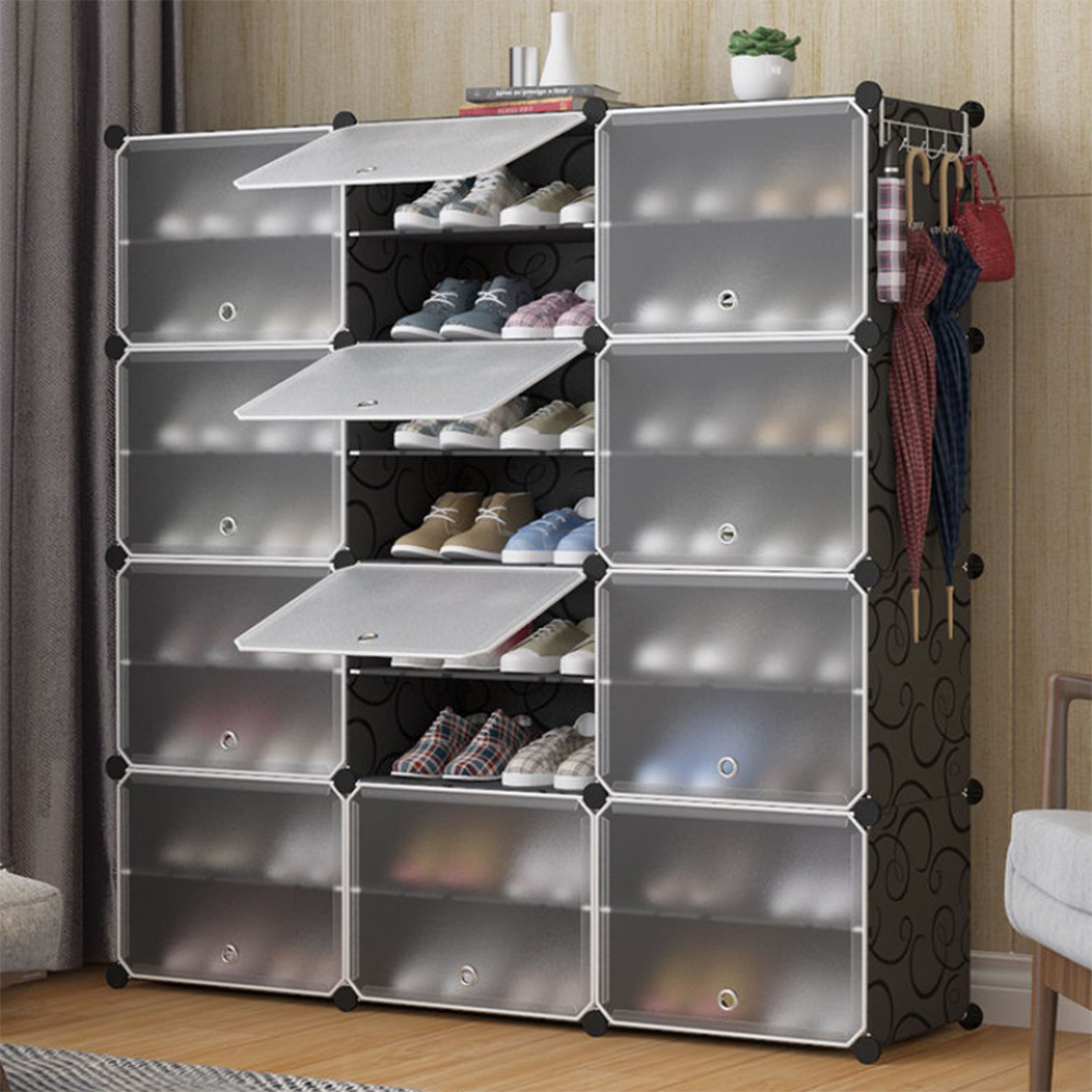 A Plastic Shoe Storage Unit That Can Hold Shoes, Clothes, And Other Items, Suitable For And Bedrooms