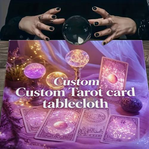 custom drawings tarot cloth with customizable patterns and photos astrology cloth with customizable photo patterns universal altar cloth with customizable patterns table game cloth with customizable photos no electricity required