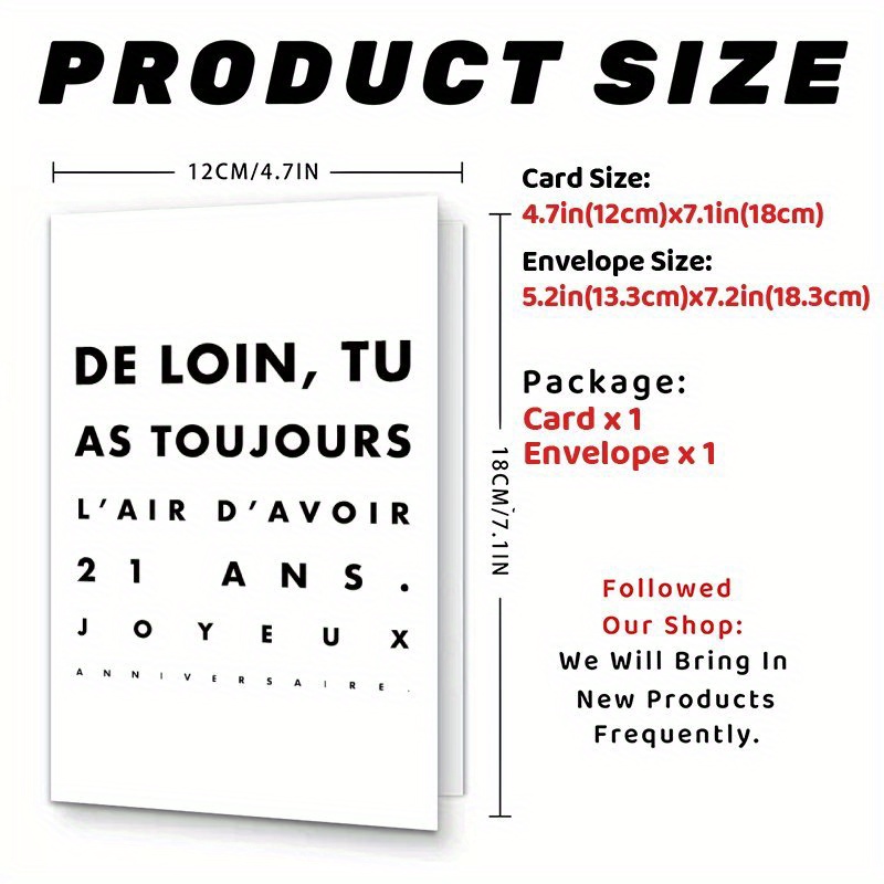TEMU 1 Birthday Card, "happy Birthday," Numbered Design, An Ideal Gift For Family, , Or Anyone, Includes An Envelope