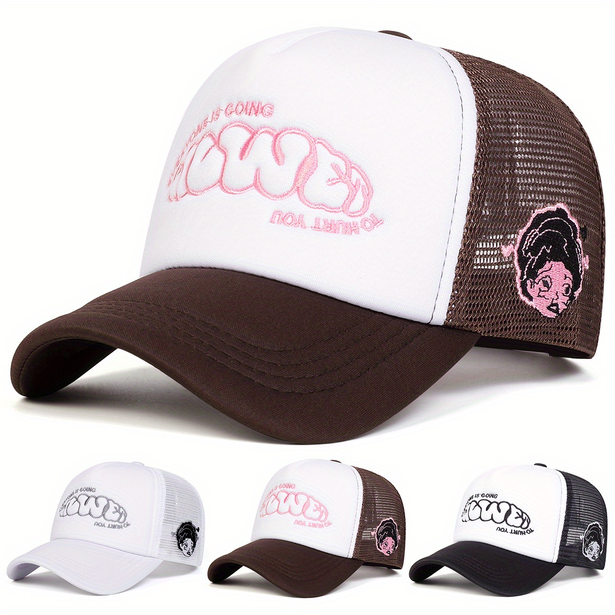 Women's Embellished Five-Panel Cap with Lettering