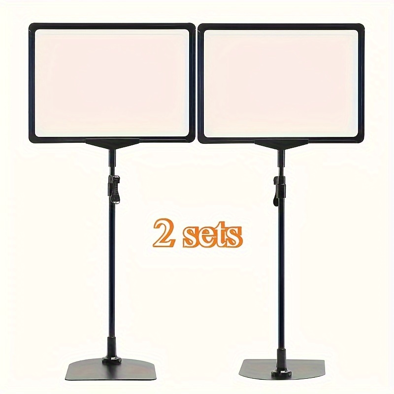 TEMU 2sets Durable A Frame Poster Stand With Display Window Double Sided Adjustable Sign Holder Fits Poster For Retail Supermarket Promotion Workshop