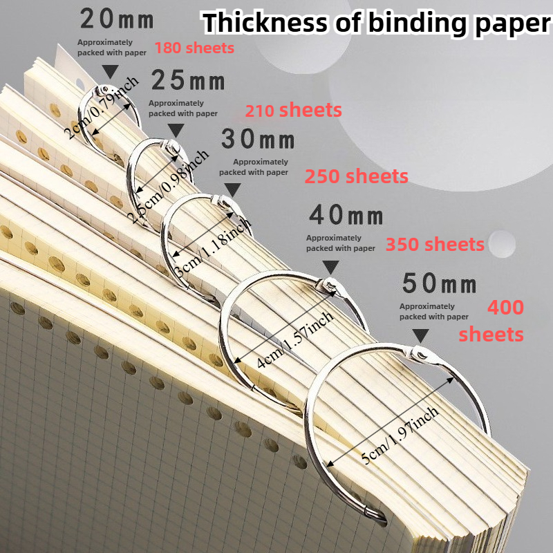 10pcs Metal Book Rings Card Rings Loose Leaf Rings Opening Rings Loose Leaf Opening Rings Binding Rings Calendar Iron Rings