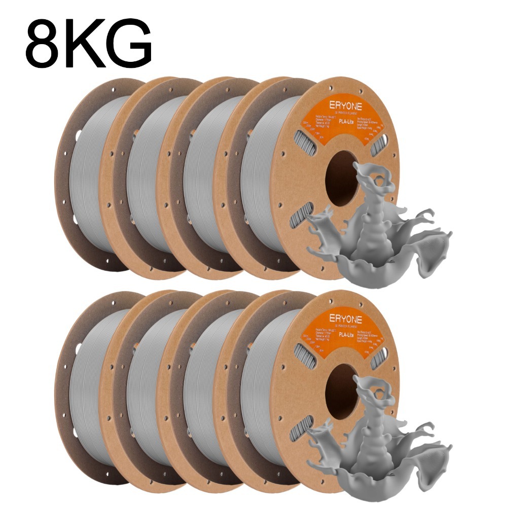 Eryone Pla-lite 3d Printing Supplies Filament For 3d Printer, , 8kg 1.75mm +/-0.03mm, Compatible With Most 3d Printers, Easy & Transition