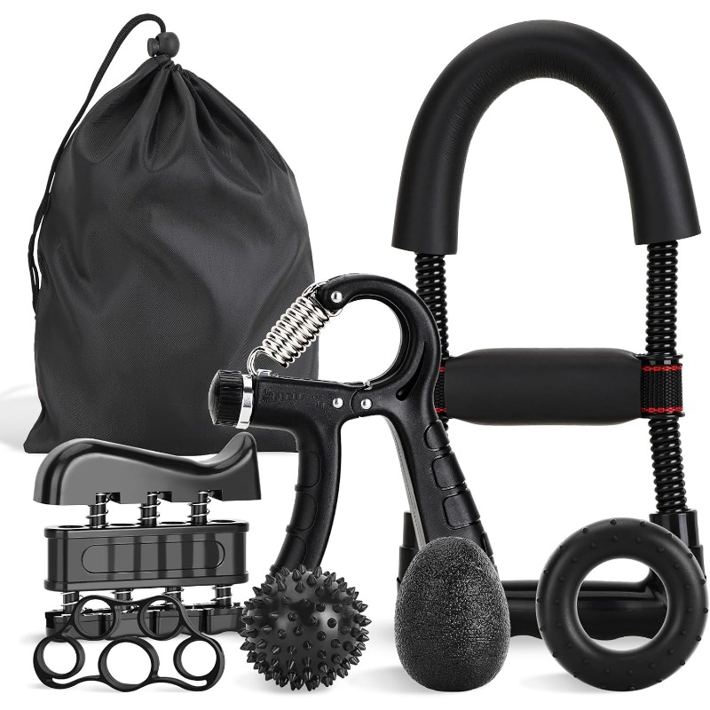 adjustable hand grip strengthener kit with wrist support -   forearm workout set,   exercise ring & stress relief ball, ideal for recovery and muscle building, forearm strengthening|adjustable grip trainer|durable construction, grip strengthener Product details 0