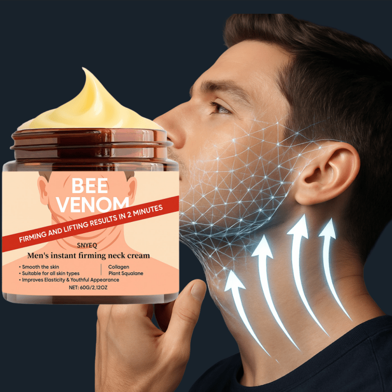 Instant Firming Neck Cream - Tightens Chin, Smooths, Suitable for Multiple Layers of Jawline, Lifting and Firmer with Plant Squalane, Retinol, Collagen & Bee Venom to Soften Beige from Within with Plant Squalane, Jawline Treatment, Antiaging Skincare, Lightweight Formula, Nongreasy Feel, Skincare Solution, Men’S Grooming, Beauty Routine - Image 2