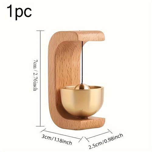 into your wooden wind chimes made of natural wood and copper bells without battery