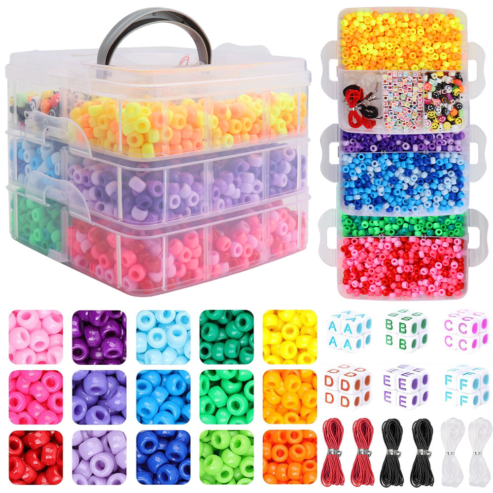 TEMU A Set Of 3600 Small Pony Beads For Making Colorful Bracelets, Kandi Friendship Bracelets, And Jewelry Crafting