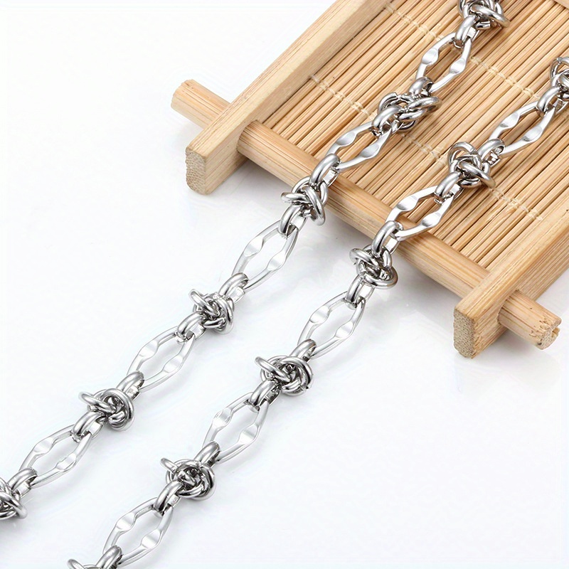 Men's Silvery Thorn Knot Necklace, Hip-Hop Style Accessory