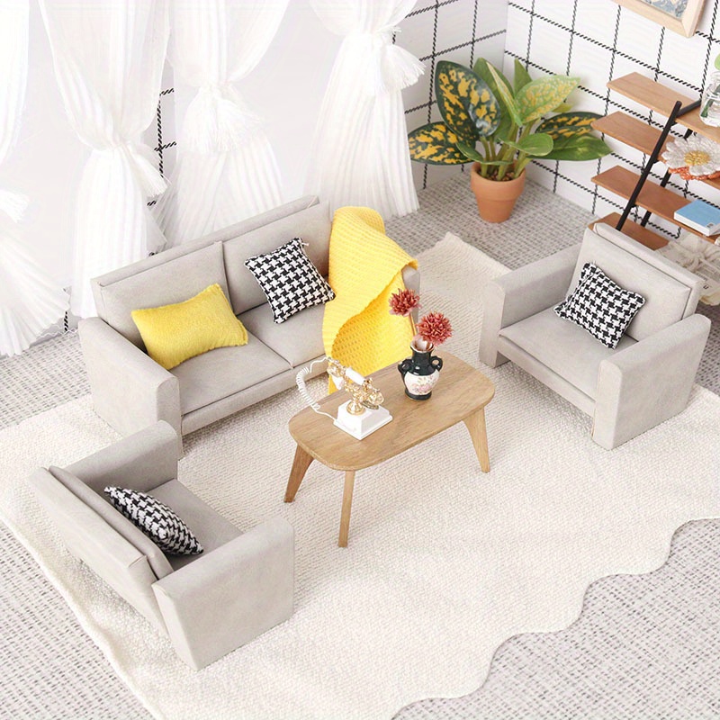 miniature furniture for dollhouse sold on Temu United States