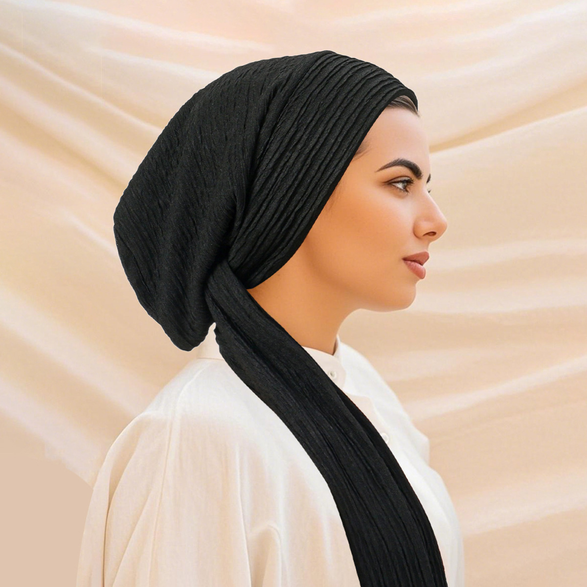 New Solid Color Stretchy Headscarf Stylish Versatile