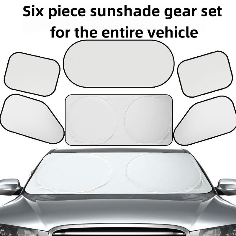 

Car Sunshade Kit: Front & Side Window Shades For Interior - Uv Protection, Windshield And Rear Glass Covers