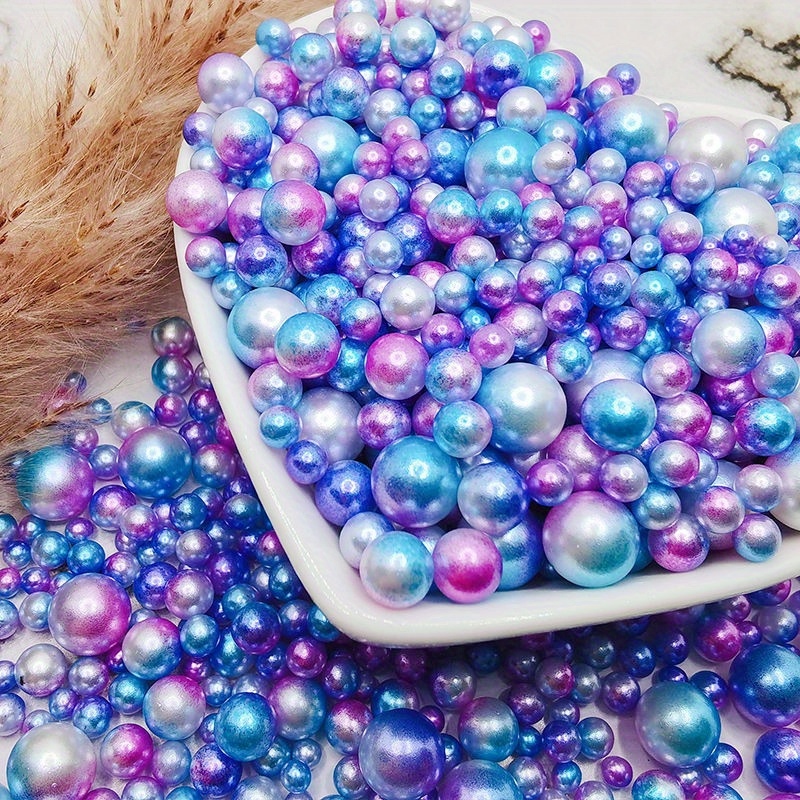 TEMU 1340pcs Vase Fillers, Handmade Beads, 3-8mm, Sizes Of Iridescent Holeless Pearl Beads, Pearls For Decoration, Vase Fillers And Candle
