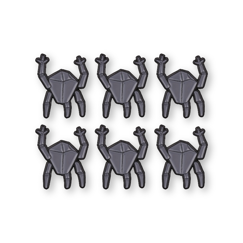 TEMU 6pcs Cute Badges - Cartoon Minimalist Geometric Animal Pins - Commemorative Additions - Fashion Pin Additions For Clothing, Backpacks, Hats,