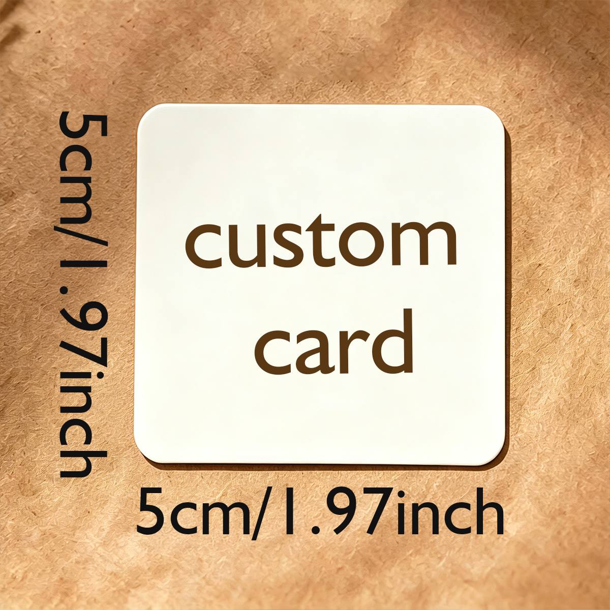 TEMU 1.97 X 1.97 Inches Custom-pattern Rounded-corner Square Cards, Personalized Thank-you Cards, Customizable Small Brand-name Cards For Jewelry