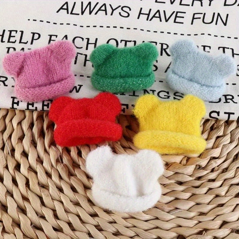 

5-pack Miniature Sweater Hat Decorations, Diy Craft Finger Hats, No Feathers, Assorted Colors, Hair Clip And Clothing Accessory Sewing Supplies, Ideal For Christmas Gifts And Jewelry Making