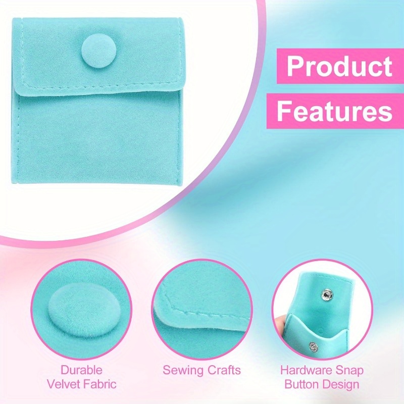 Custom Suede Jewelry Pouch with Snap Button