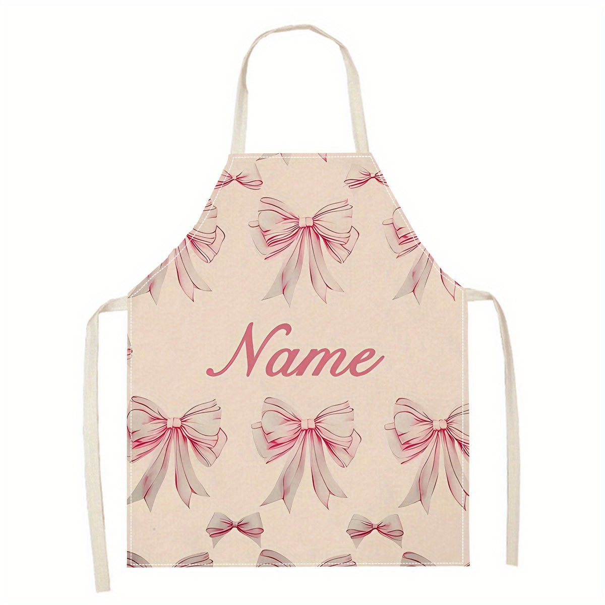 TEMU 1pc 2d Flat Printed Customizable Name Personalized Design For , Family And Coworkers - Durable Kitchen Clothing - Ideal Gift For Birthdays,