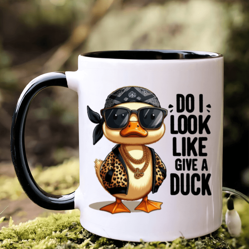 1pc funny do i   i give a duck mug 11oz ceramic coffee cup with cool   insulated machine washable perfect humor gift for   ideal for home office use coffee bar accessories details 1